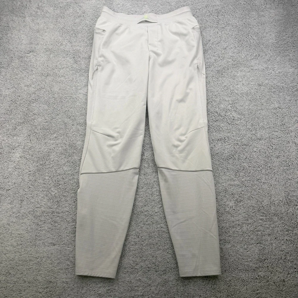 Lululemon Fast Free Running Pant Men Small Gray Tapered Ankle Zip Pocket Stretch